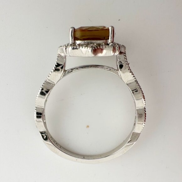 Pretty and Petite Antique Style Lab Created Sultanite Ring Size 8 - Picture 12 of 16